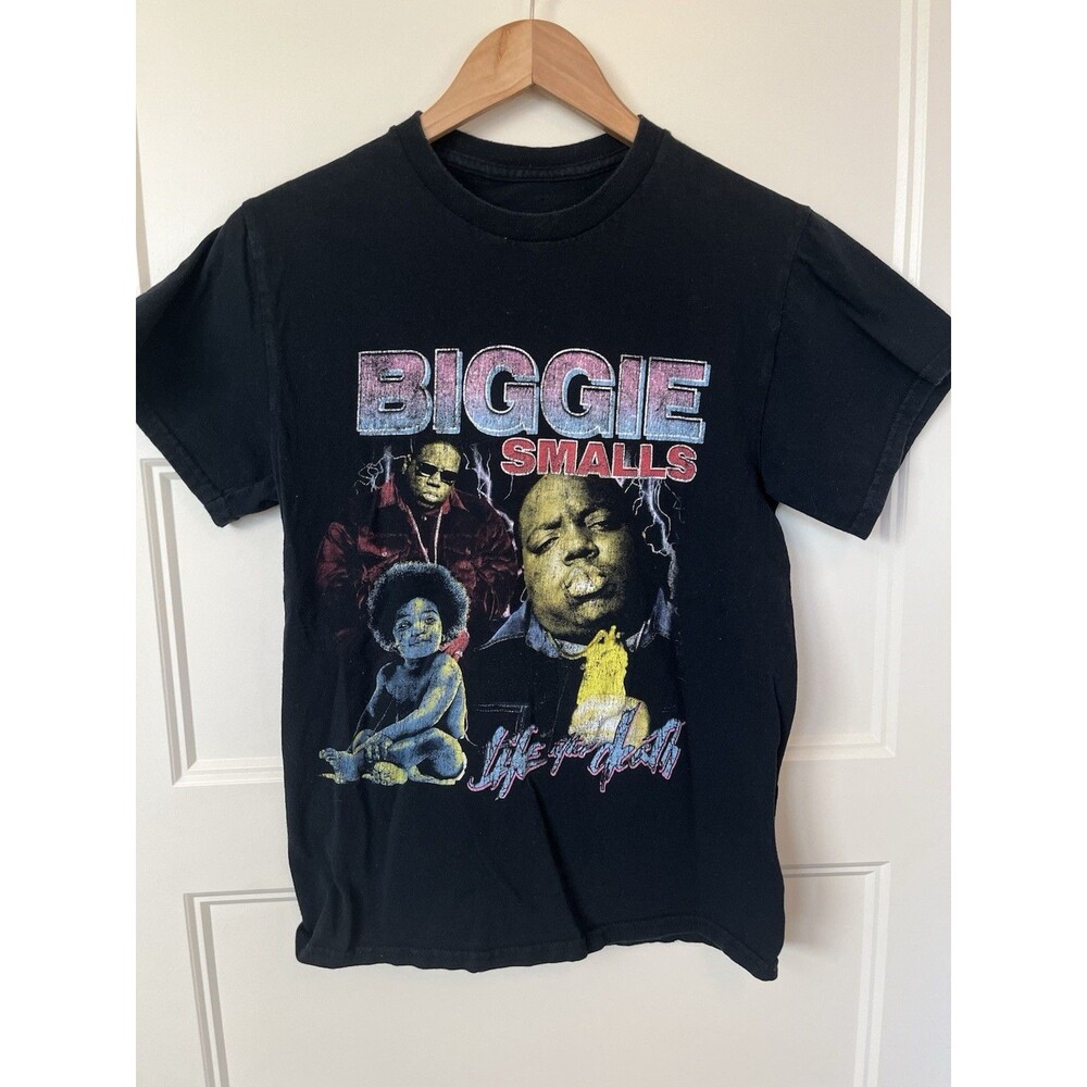 Biggie Smalls Life After Death Black Graphic T-Shirt Rap & Hip Hop Music Boys S